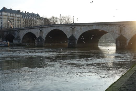 Kamenný Pont Marie, který spojuje ostrov Île Saint-Louis s pravým břehem