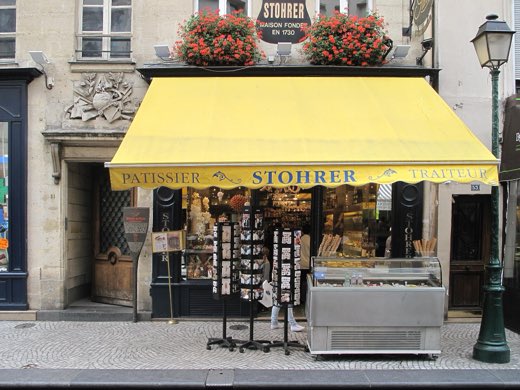 Cukrárna Stohrer v ulici Rue Montorgueil, jeden z nejstarších pařížských podniků