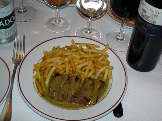 Steak s hranolky (steak-frites)