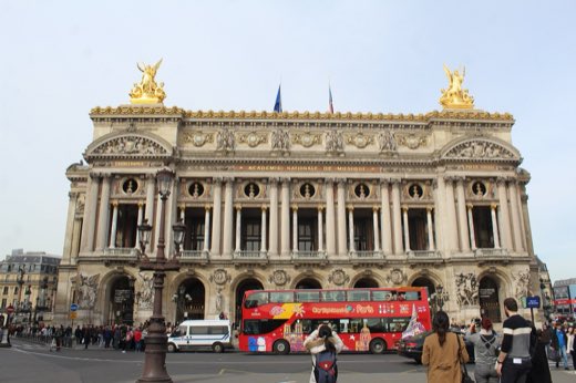 Hlavní průčelí Opéry Garnier, divadla z 19. století v 9. obvodu